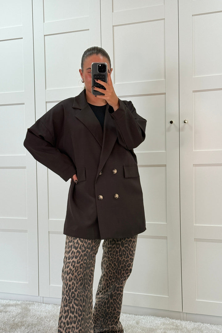 A-bee - Daphne Blazer - Dark Brown Blazere 