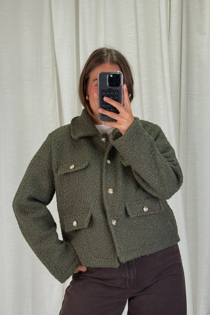 A-bee - Jasmin Jacket - Khaki Jakker 