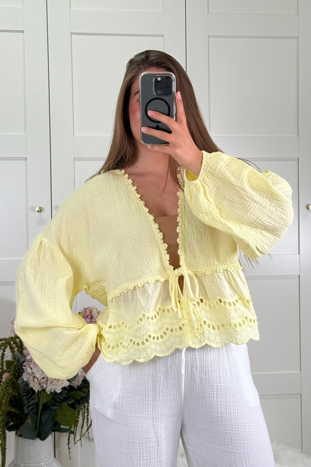 A-bee - Jenny Shirt - Light yellow Bluser 