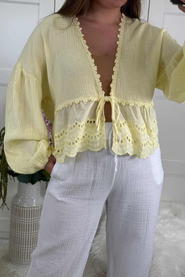 A-bee - Jenny Shirt - Light yellow Bluser 