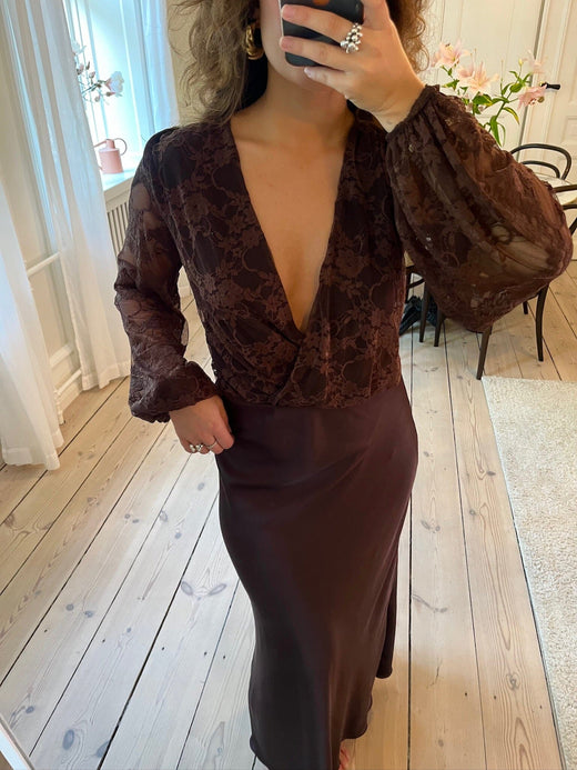 A-bee - Laurine Bodystocking - Dark Brown Bodystockings 