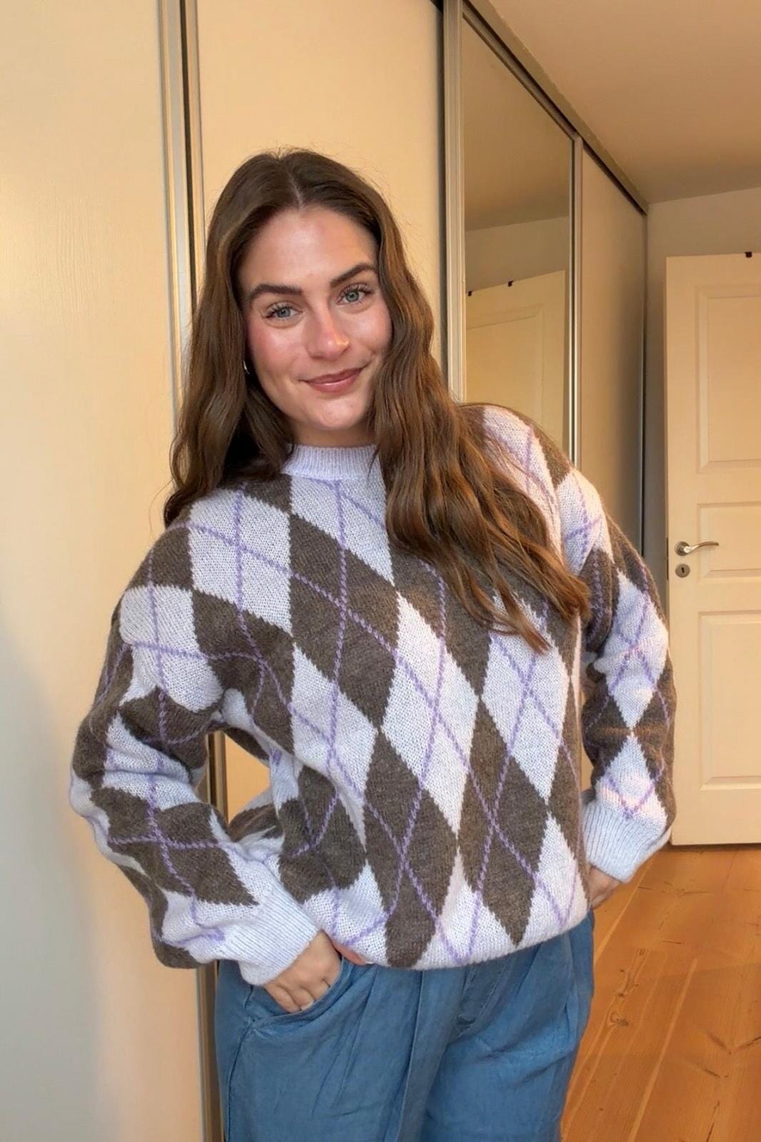 A-bee - Maika Knit - Lilac Strikbluser 