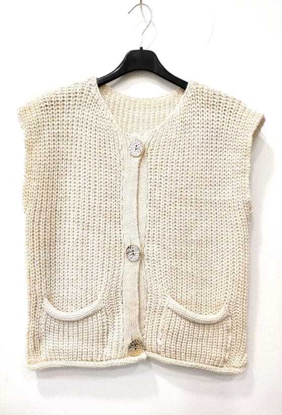 A-bee - Marya Vest - Beige Veste 