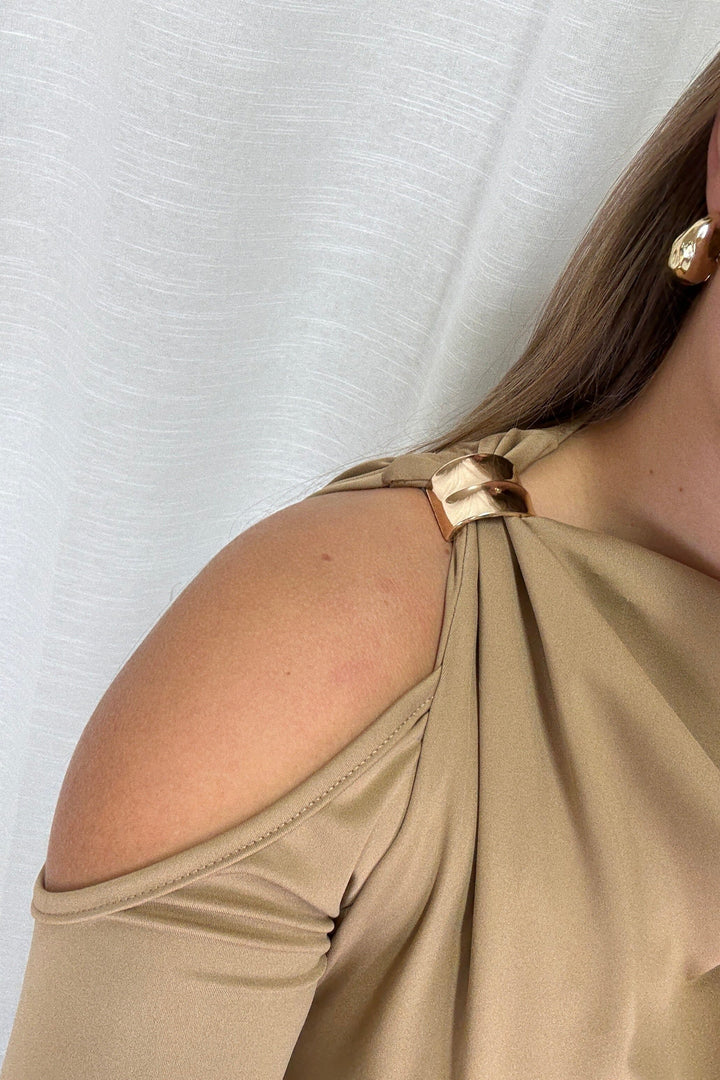 A-bee - Melinda Blouse - Camel Bluser 