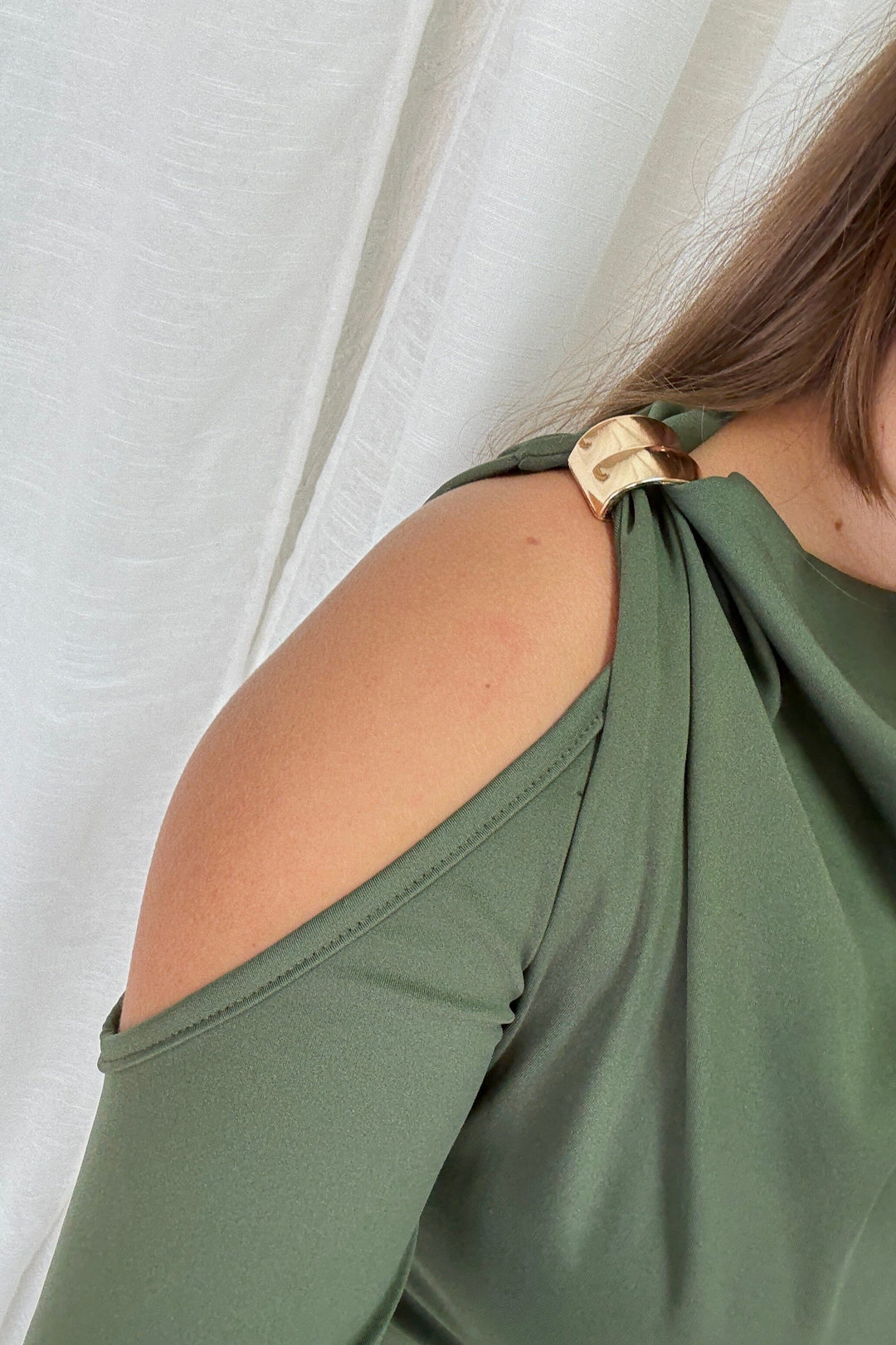 A-bee - Melinda Blouse - Khaki Bluser 