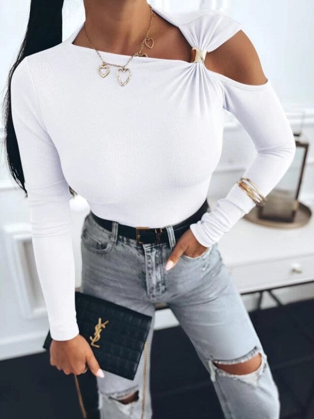 A-bee - Melinda Blouse - White Bluser 