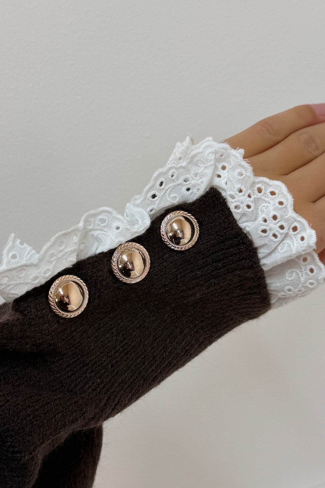 A-bee - Mirielle knit Sweater - Chocolate Strikbluser 