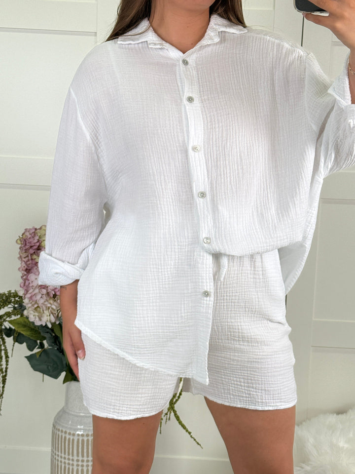 A-bee - Nelly Skjorte - White Skjorter 