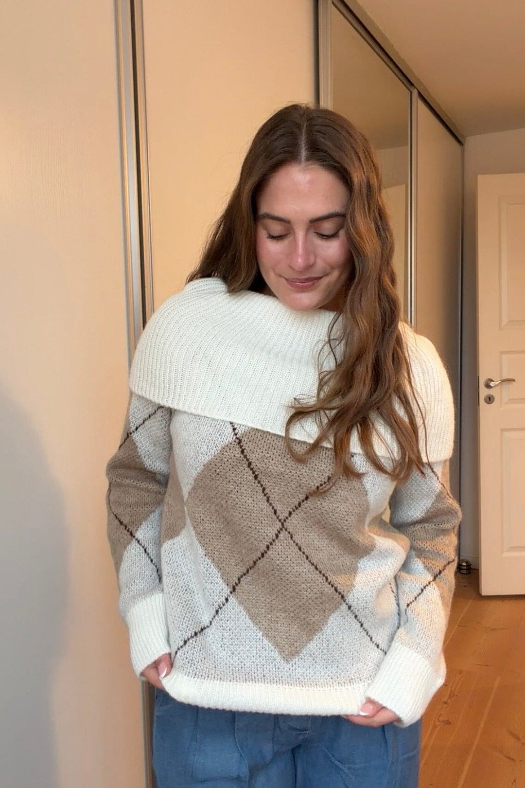 A-bee - Philippa Knit - Beige Strikbluser 