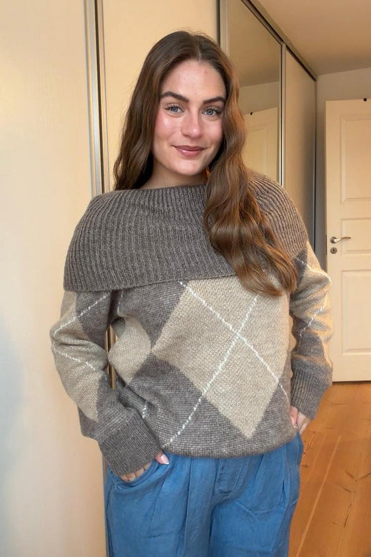 A-bee - Philippa Knit - Champagne Strikbluser 