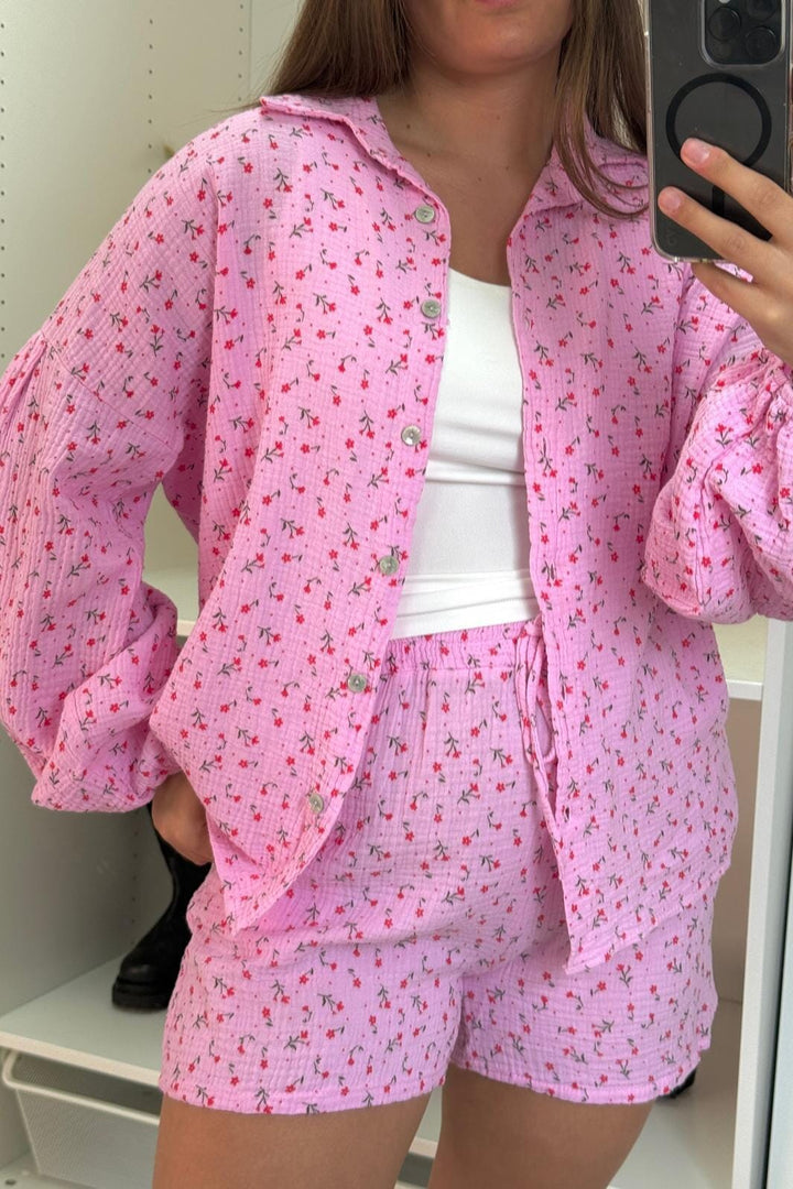 A-bee - Sigrid Shirt - Pink Skjorter 