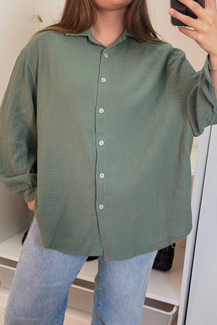 A-bee - Sonja Shirt - Khaki Skjorter 