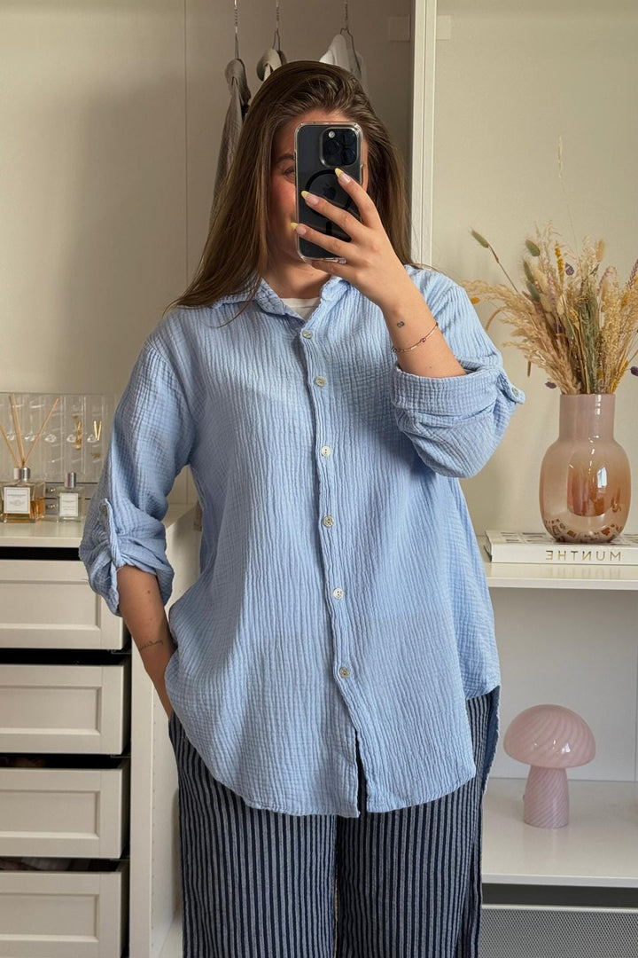 A-bee - Tilde Shirt - Sky Blue Skjorter 