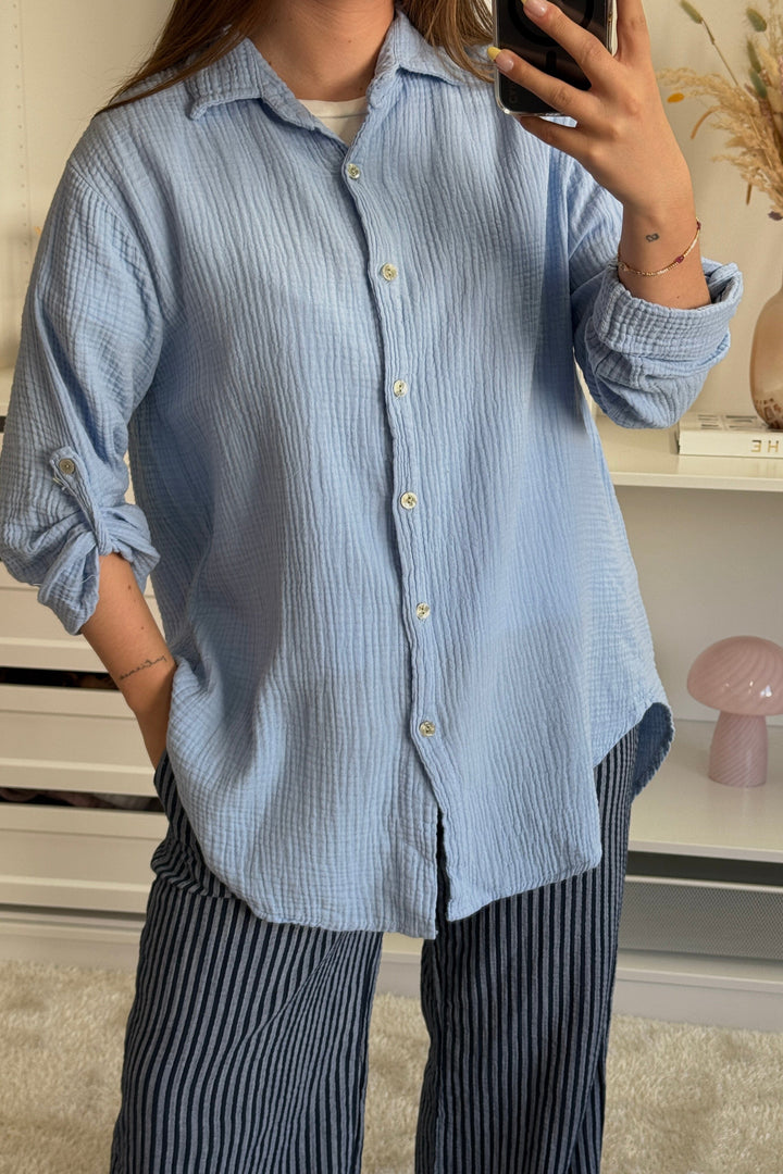 A-bee - Tilde Shirt - Sky Blue Skjorter 