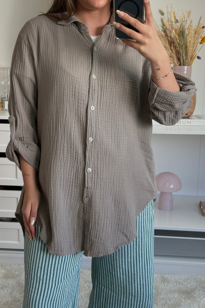 A-bee - Tilde Shirt - Taupe Skjorter 