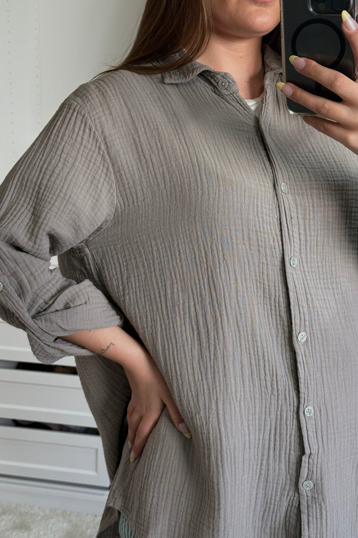 A-bee - Tilde Shirt - Taupe Skjorter 