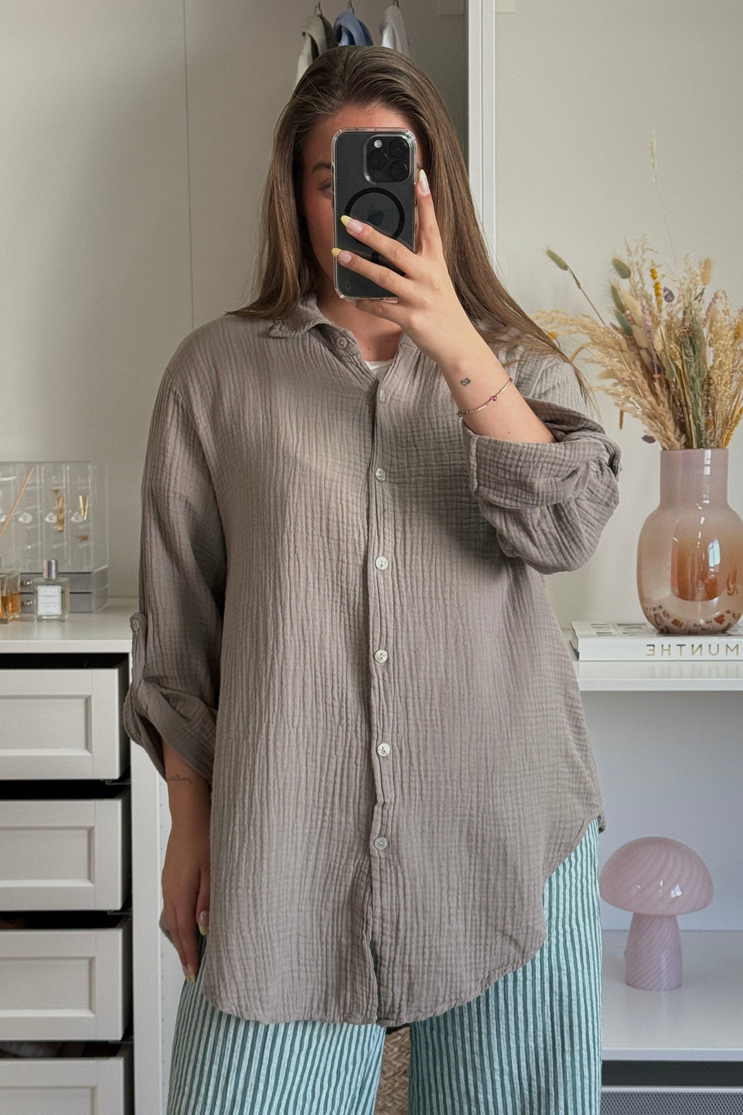 A-bee - Tilde Shirt - Taupe Skjorter 
