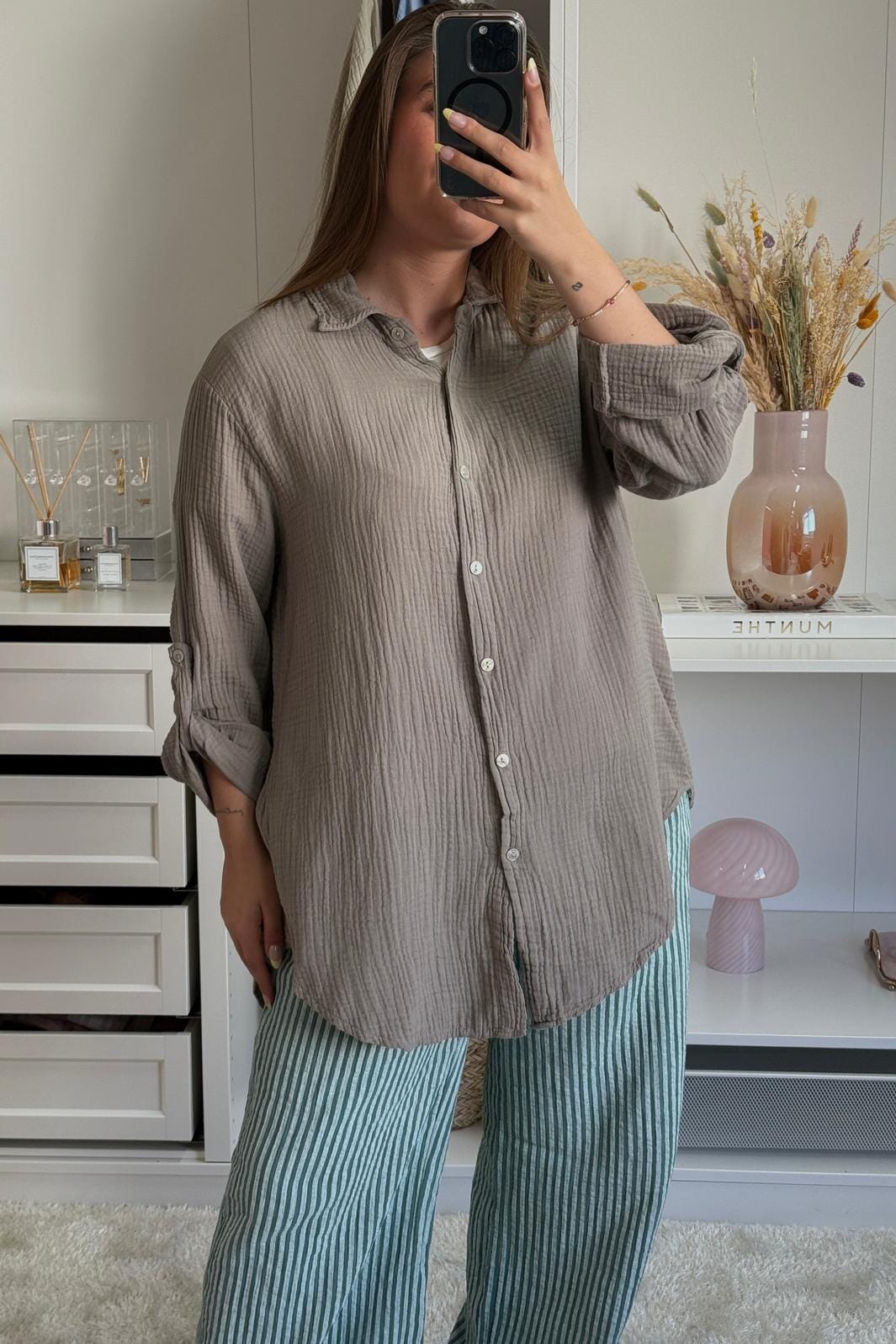 A-bee - Tilde Shirt - Taupe Skjorter 