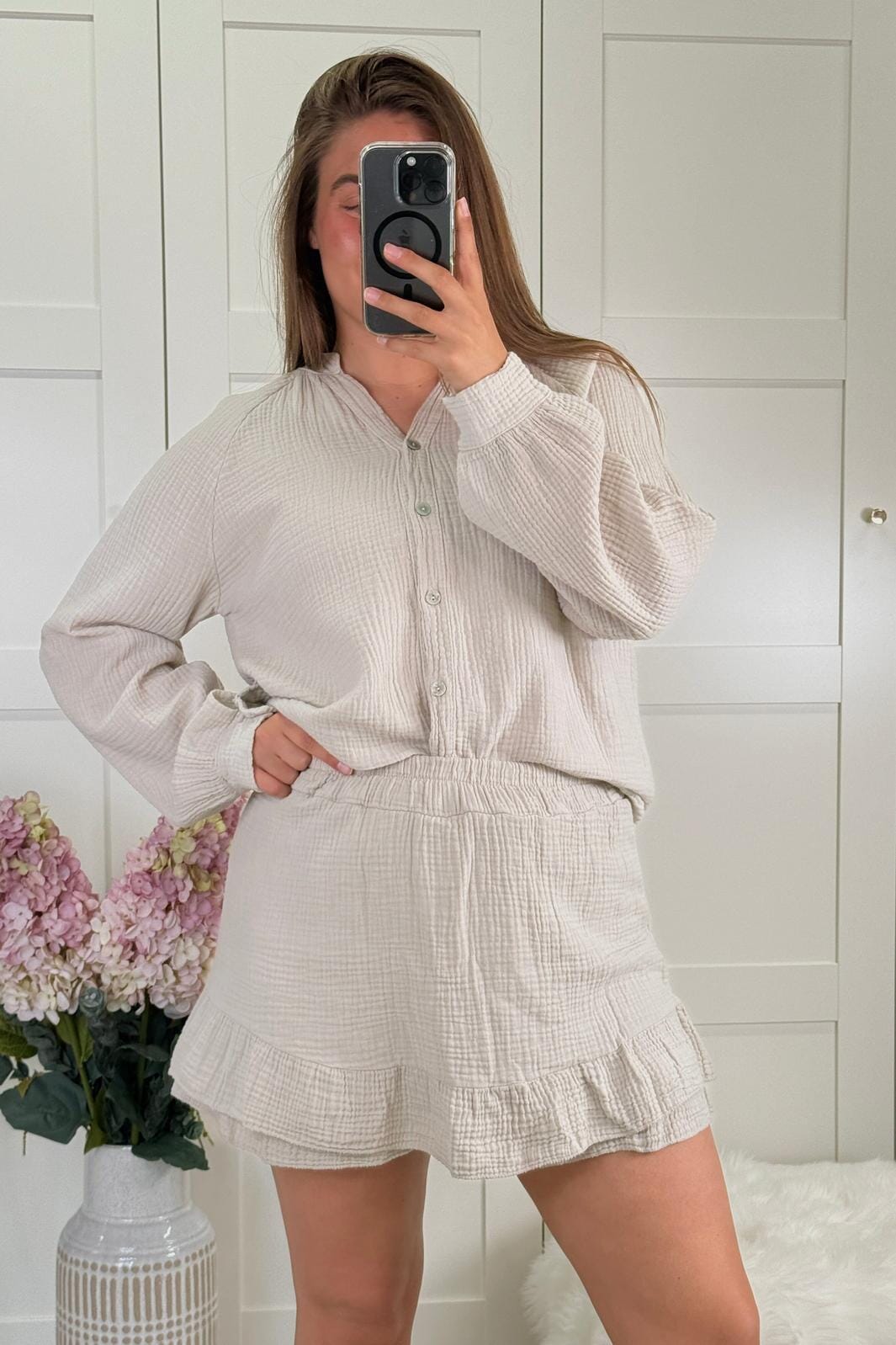 A-bee - Victoria Shorts - Beige Shorts 