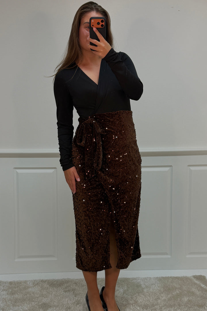 A-bee - Viviana dress - Dark Brown Kjoler 