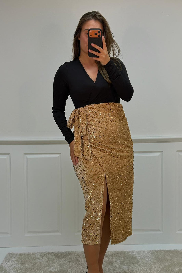 A-bee - Viviana dress - Gold Kjoler 