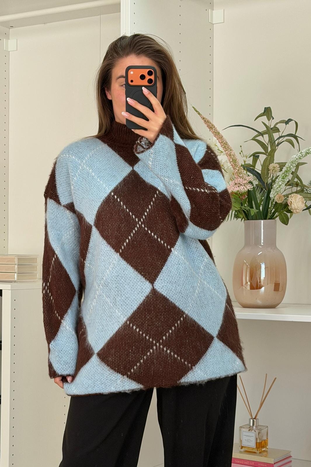 A-bee - Yamina Knit - Sky Blue Strikbluser 