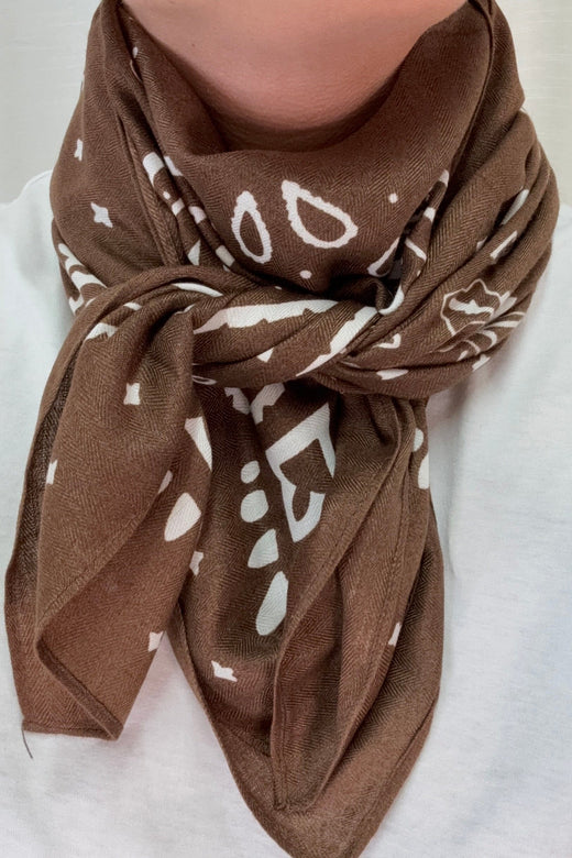 A-bee - Yasmin Scarf - Darkbrown Tørklæder 