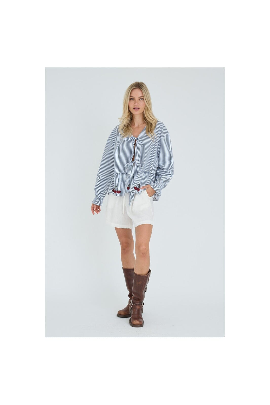 A-View - Alize Blouse AV8093 - 112 - Blue/White Stribe