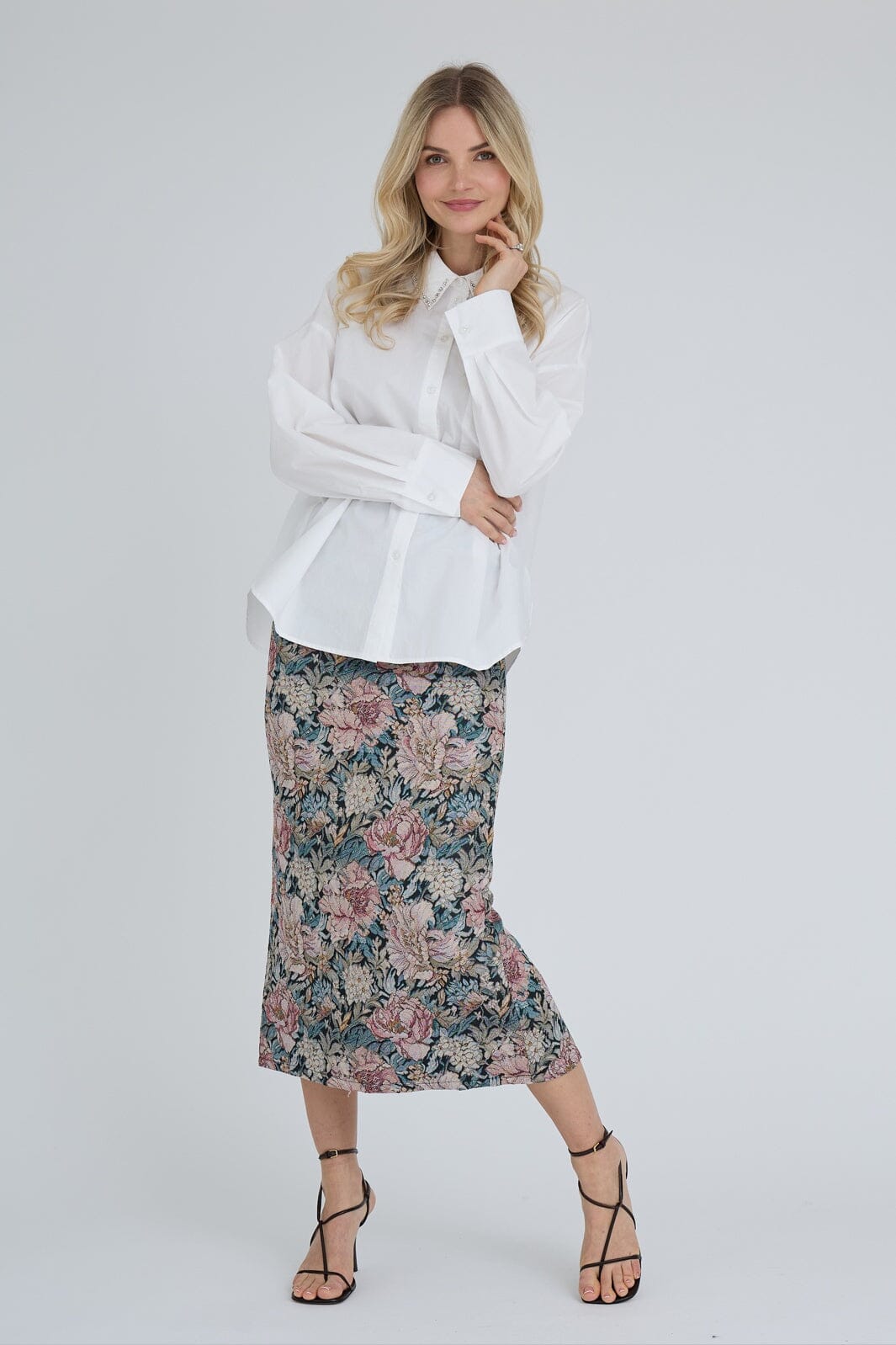 A-View - Brocade Skirt AV9408 - 311 - Sand/Black