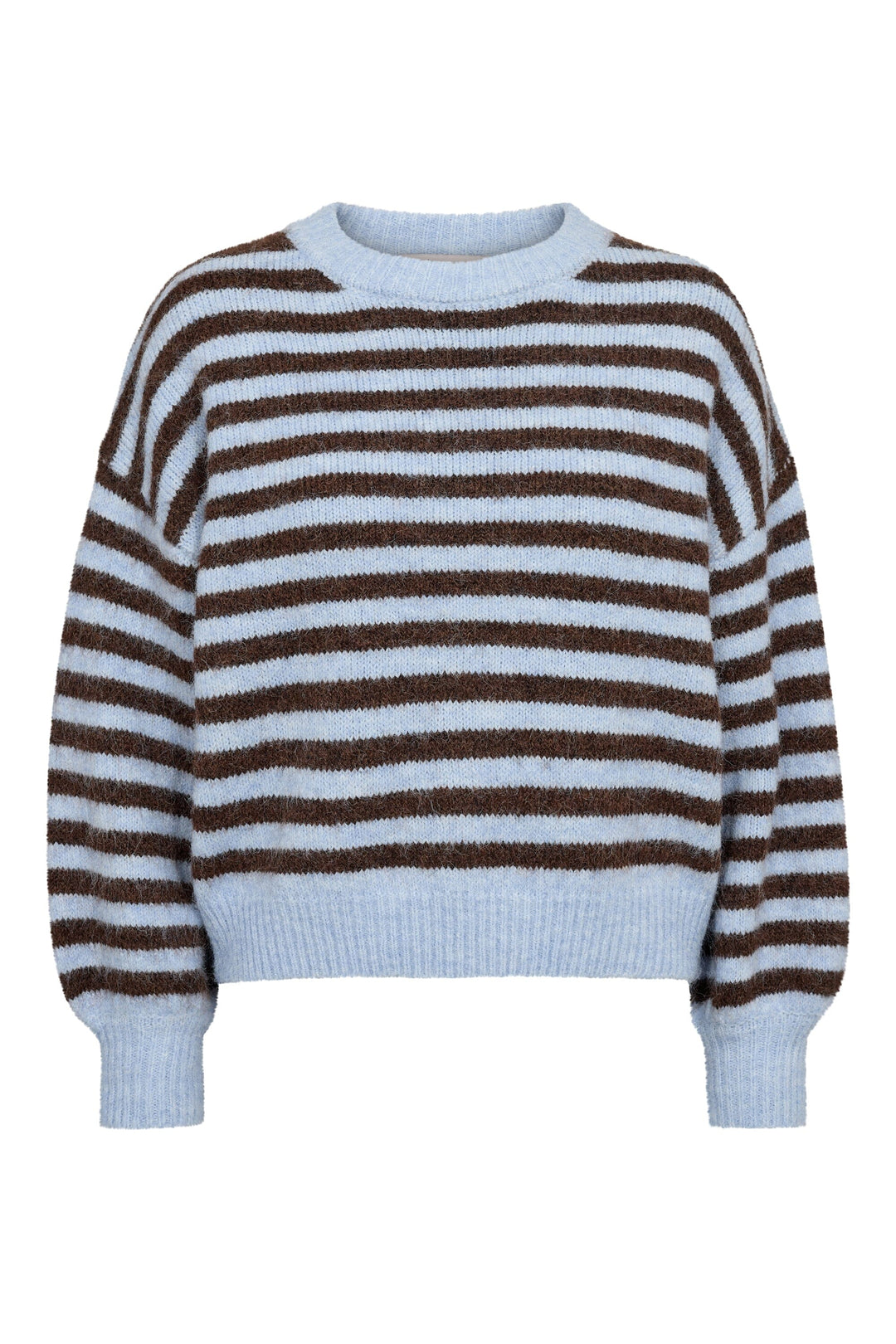 A-View - Else Knit Pullover AV6035 - 150 - Brown/Blue Strikbluser 