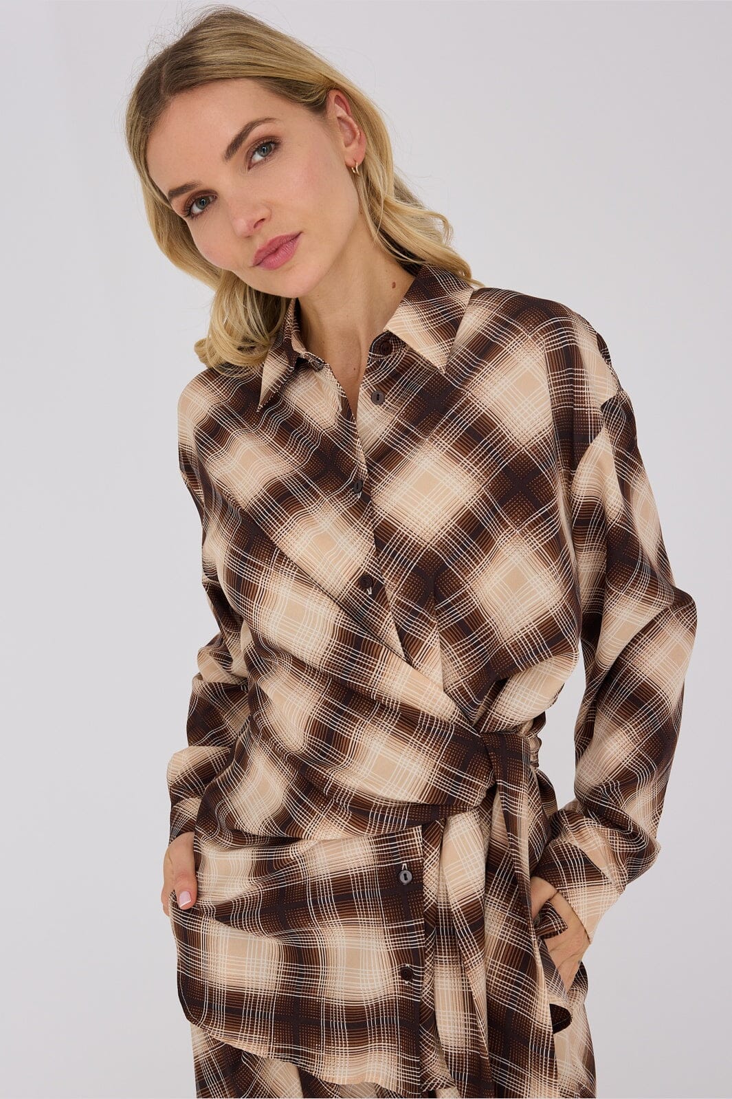 A-View - Elsi Shirt AV8266 - 156 - Brown/Sand