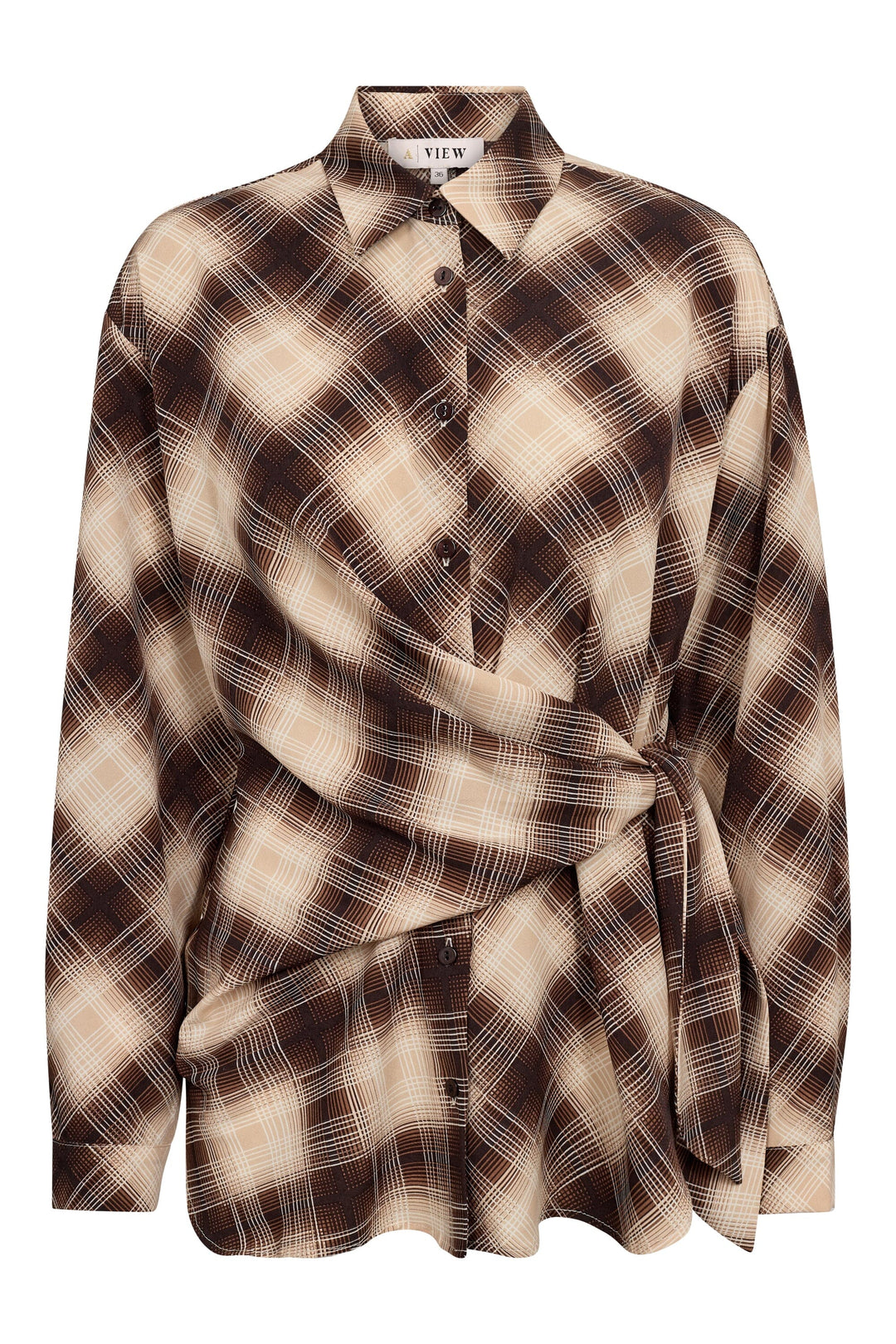 A-View - Elsi Shirt AV8266 - 156 - Brown/Sand Skjorter 