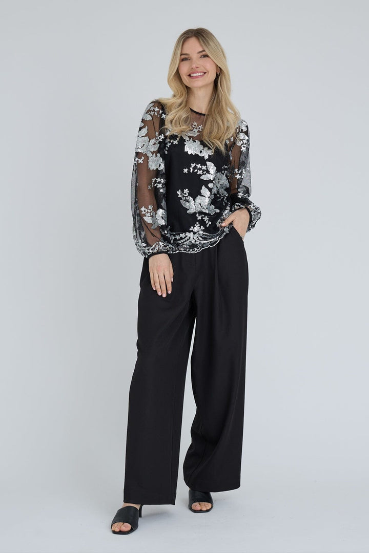 A-View - Estelle Blouse AV6093 - 045 - Black/Silver