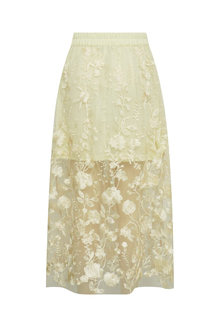 A-View - Fuschia Skirt AV4624 - 069 - Pale Yellow