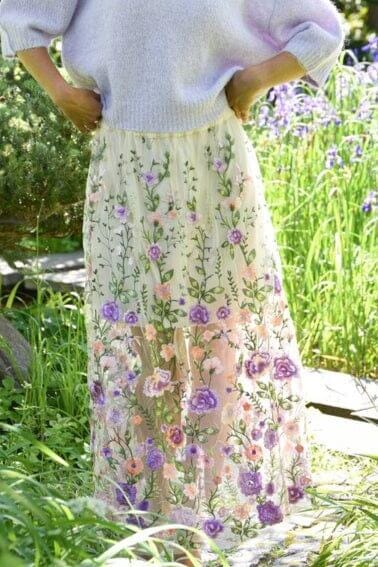 A-View - Fuschia Skirt AV4624 - 180 - Green/Purple Nederdele 