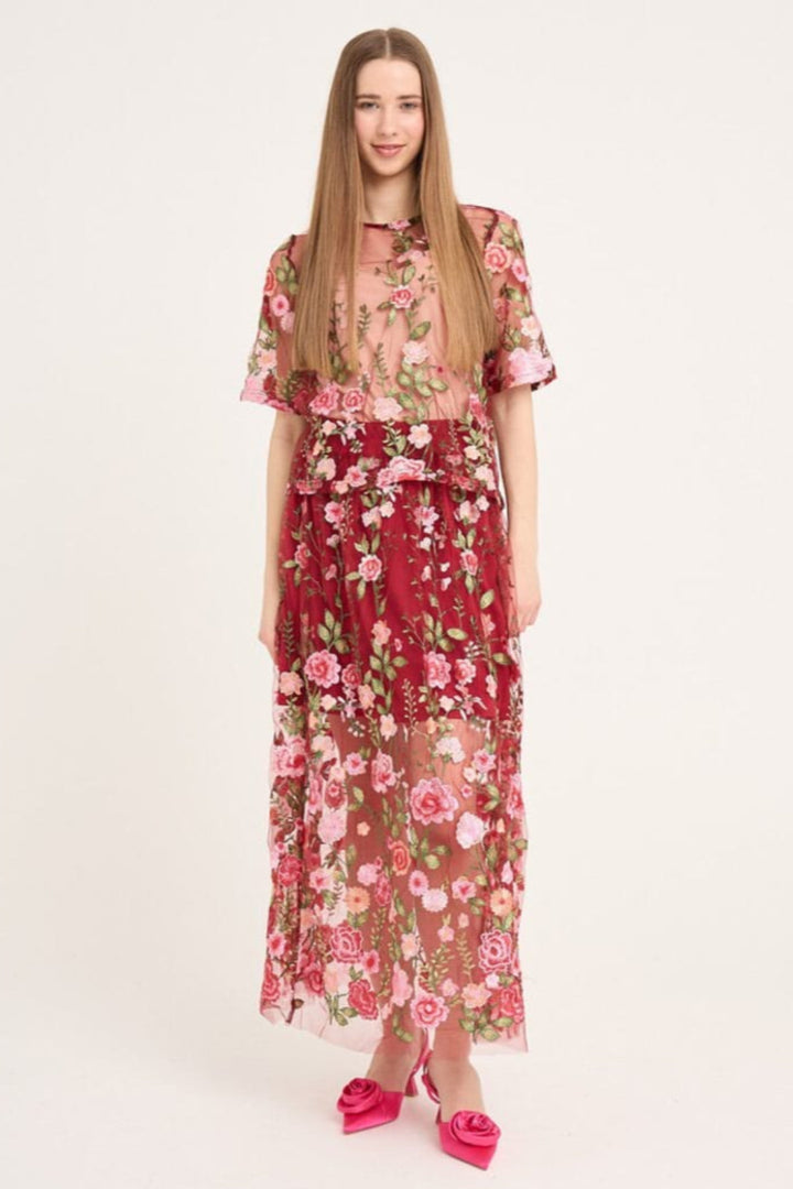 A-View - Fuschia Skirt AV4624 - 373 - Bordeaux/Rose