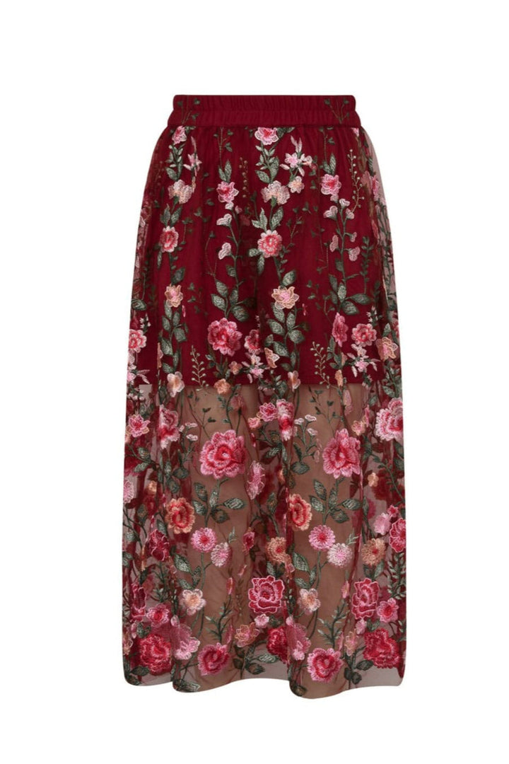 A-View - Fuschia Skirt AV4624 - 373 - Bordeaux/Rose