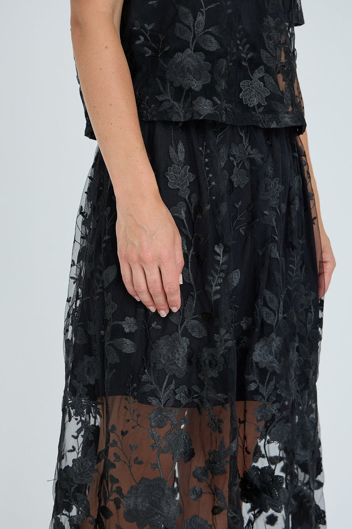 A-View - Fuschia Skirt AV4624 - 999 - Black Nederdele 