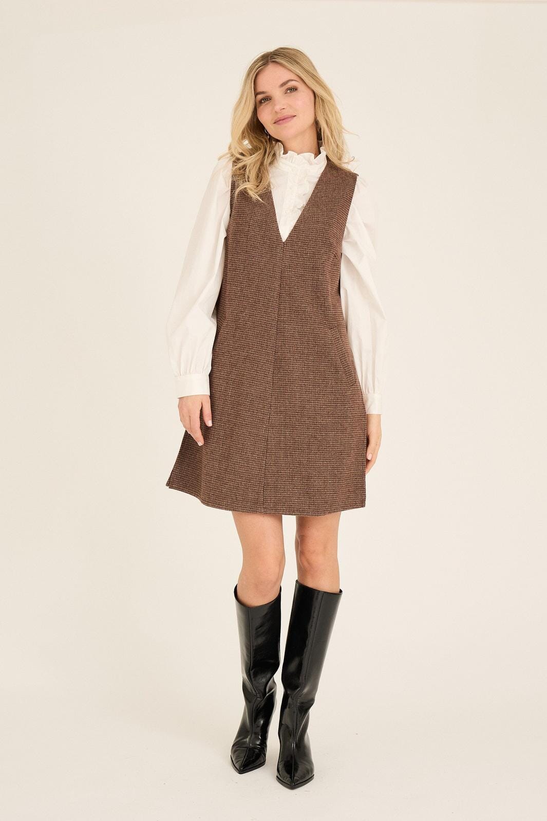 A-View - Heritage Spencer Dress AV7024 - 214 - Brown/Rust Kjoler 