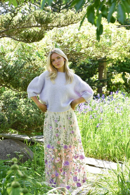 A-View - Inge S/S Knit Pullover AV7076 - 301 - Lilac Strikbluser 