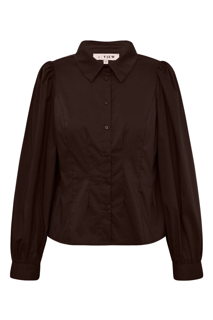 A-View - Malika Shirt AV4639 - 194 - Dark Brown Skjorter 