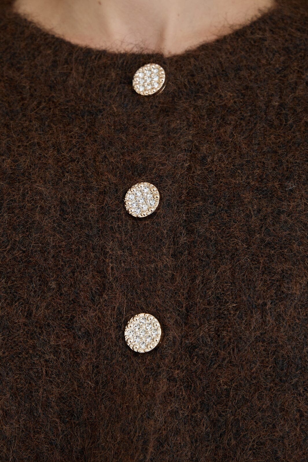 A-View - Olivia Knit Cardigan AV8308 - 194 - Dark Brown