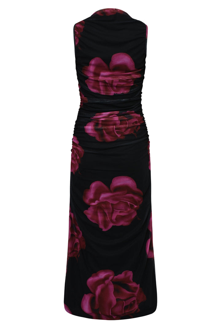 A-View - Ophelia Dress AV7017 - 163 - Black/Pink Kjoler 