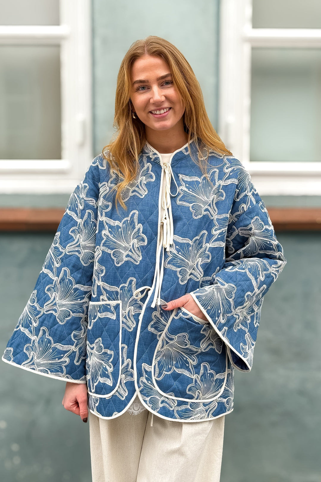 A-View - Severin Jacket AV8039 - 181 - Blue/Off White Jakker 