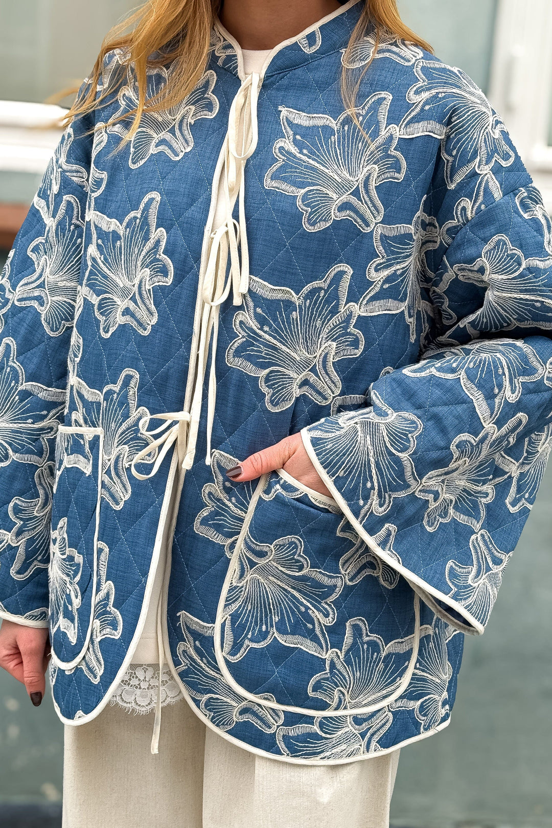 A-View - Severin Jacket AV8039 - 181 - Blue/Off White Jakker 