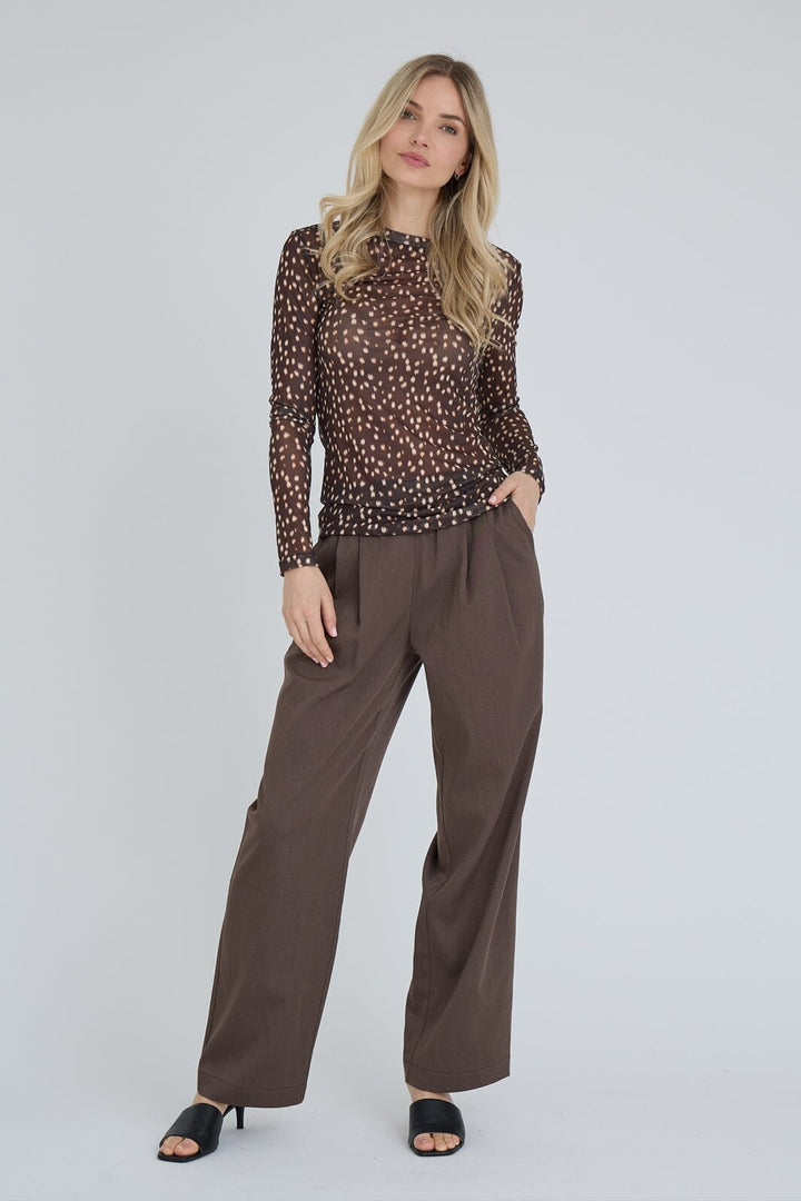 A-View - Silke Bambi Blouse AV8342 - 194 - Dark Brown