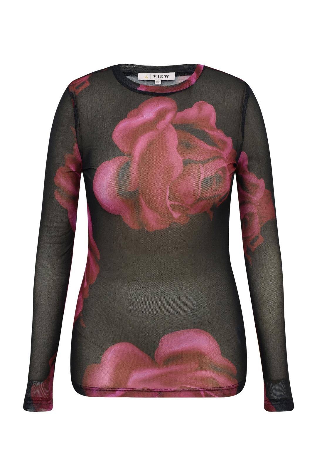 A-View - Silke Blouse AV7018 - 163 - Black/Pink Bluser 