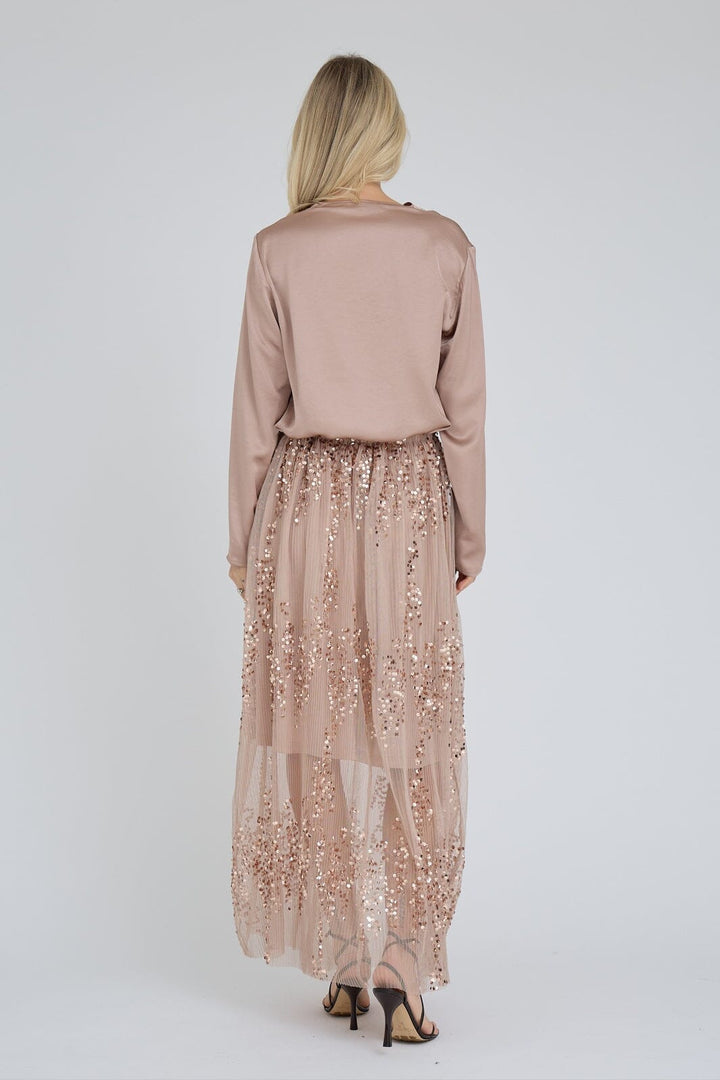 A-View - Sinda Drape Blouse AV8253-V - 316 - Almond