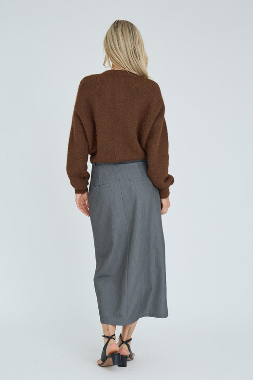 A-View - Soft Knit Cardigan AV7074 - 117 - Brown Cardigans 