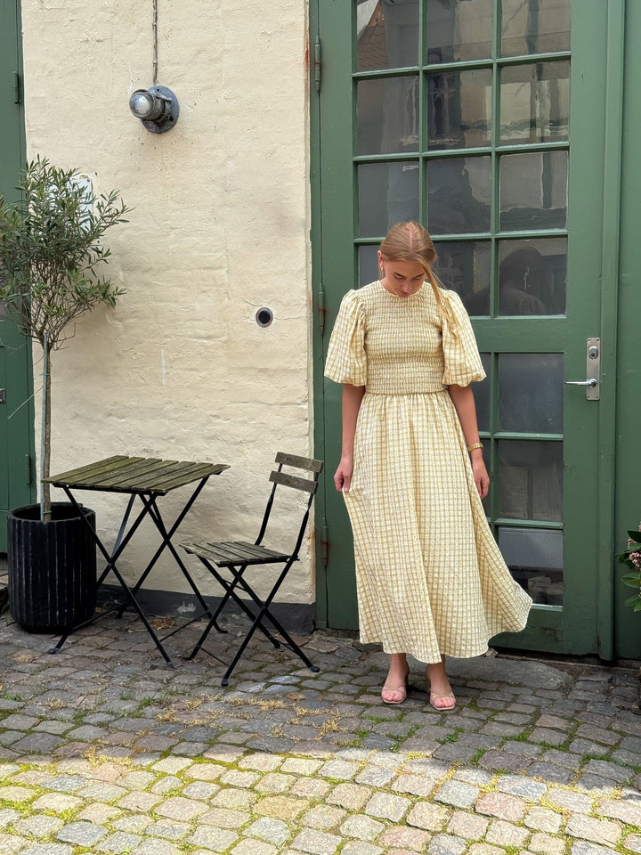 A-View - Tabita Dress AV5010 - 069 - Pale Yellow Kjoler 